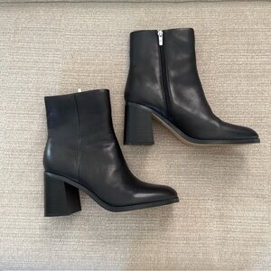 Marc Fisher Black Heeled Boots with Block Heels